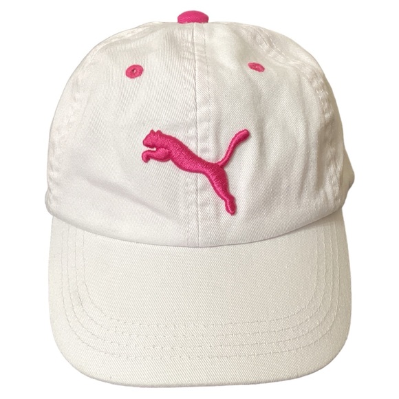 Puma White & Pink Youth Adjustable SnapBack Baseball Cap One Size Hat - Picture 10 of 10